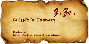 Gulyás Zsanett névjegykártya