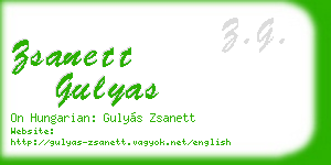 zsanett gulyas business card